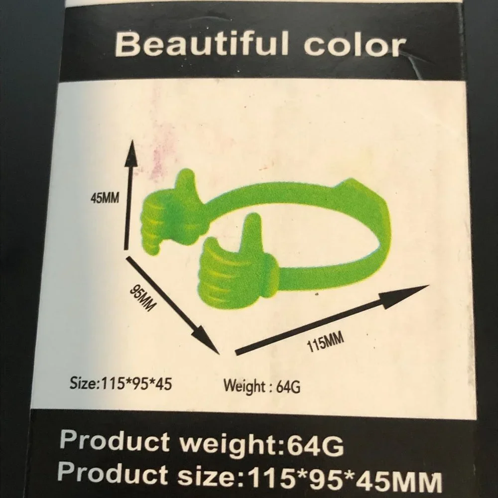 BOGO FREE Green Plastic Thumbs Up Desktop Holder Stand for Cell Phones/Tablets